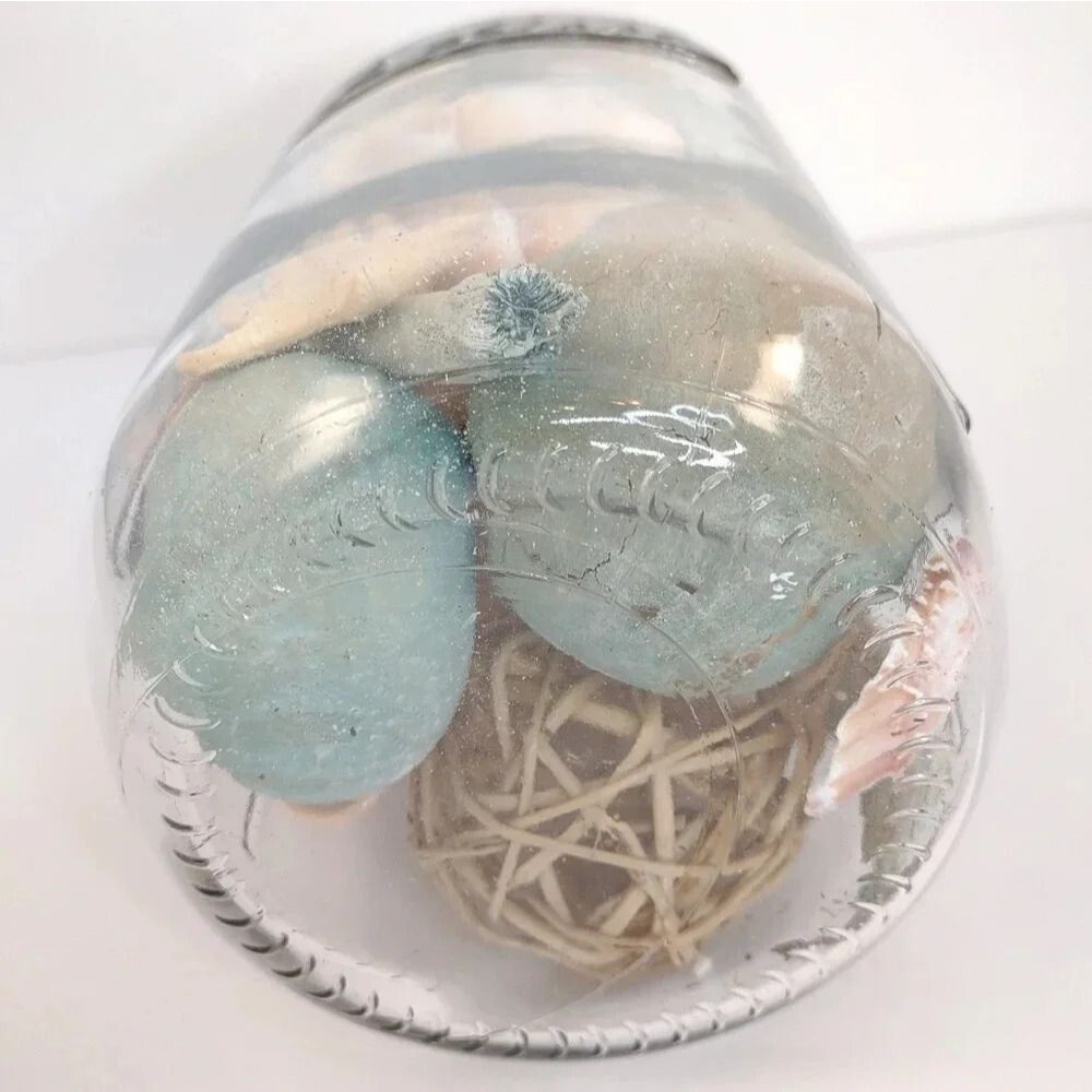 Seashell Jar Artisian Starfish Beachy Tones Coastal Aesthetic - Picture 6 of 12